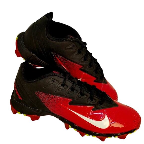 Nike Vapor Fast Flex Boys Red & Black Baseball Cleats - Size: 4Y - Picture 1 of 6